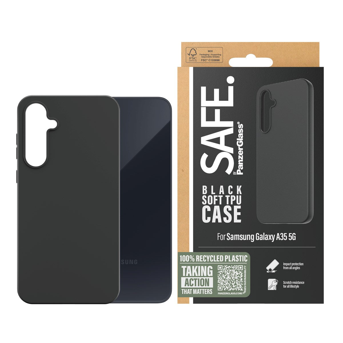 SAFE. by PanzerGlass® TPU Case Samsung Galaxy A35 5G | Sort
